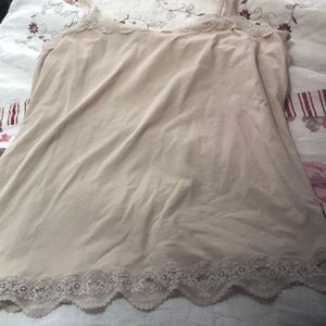 Tan camisole with lace